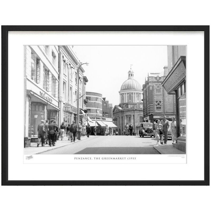 Penzance, The Greenmarket C1955 - Single Picture Frame Print, 28cm H x 36cm W x 2.3cm D