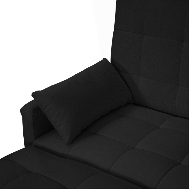 Pull-Out Sofa Bed, Black