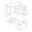 Bureau d'ordinateur d'angle en forme de L en métal, pour le travail, un bureau personnel ou un ordinateur portable Leicester-1459358327-1415180276