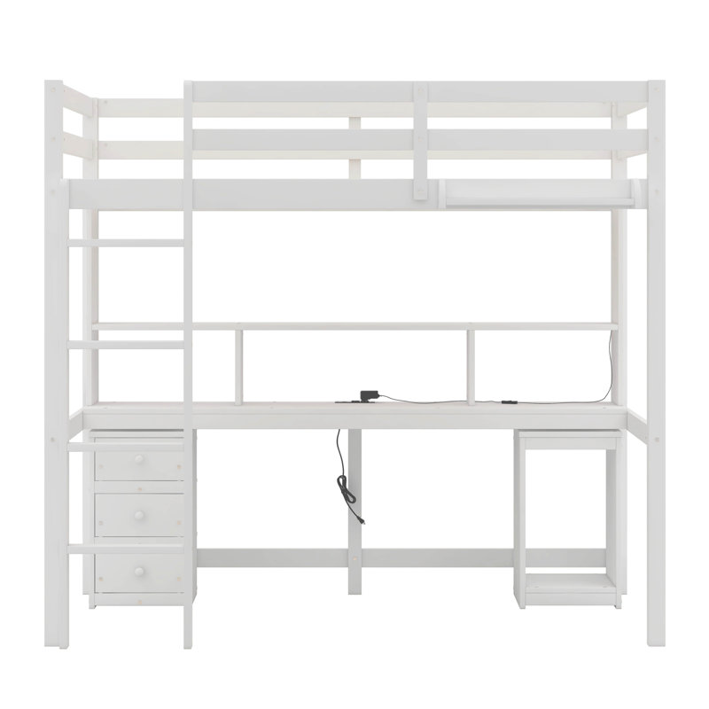 Lit mezzanine avec tiroirs Hazlip Kids, Simple