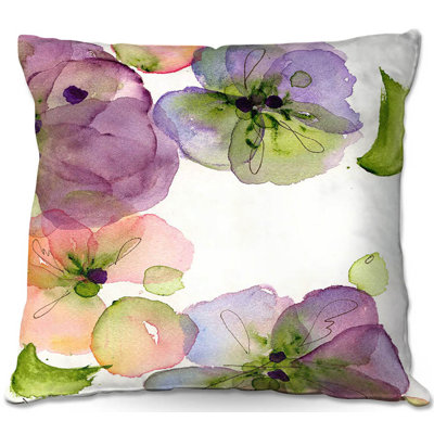 Floral Reversible Throw Pillow