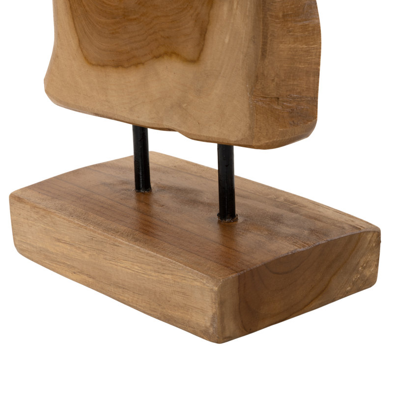 Teak Wood Handmade Abstract Decorative Sculpture