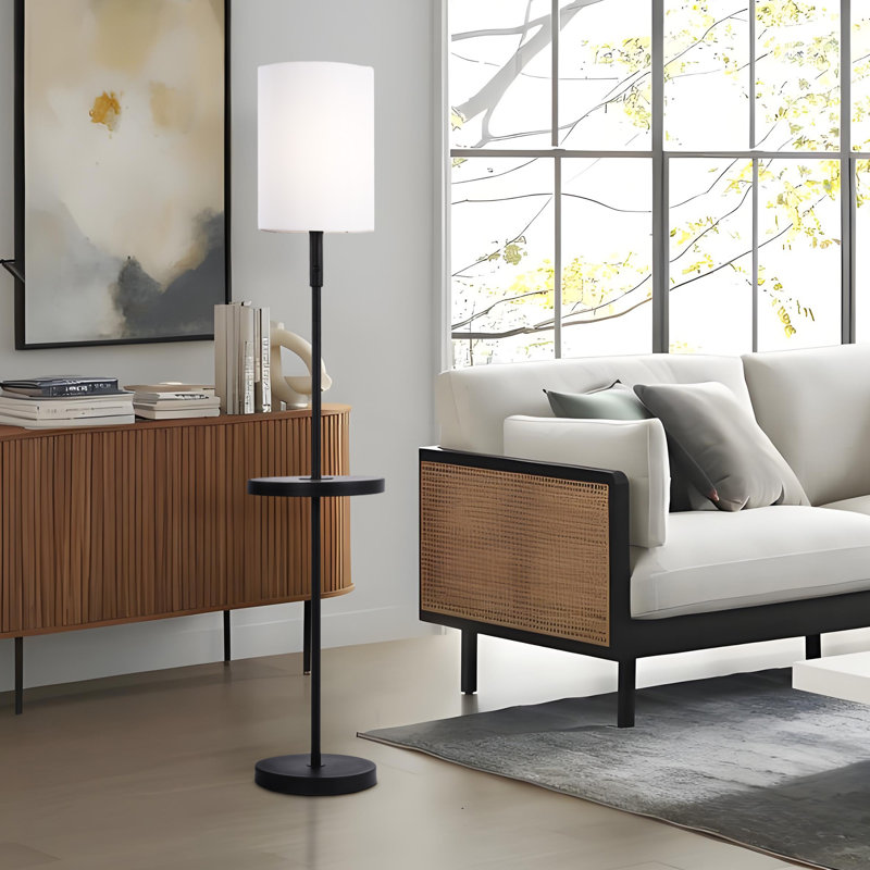 Tray Table Dimmable Floor Lamp with USB