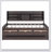 Wooden Captain Bed With Built-In Bookshelves,Storage Drawers And Trundle-1082207695