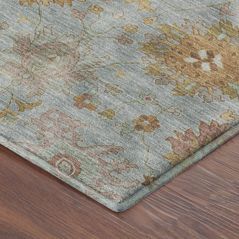 Tapis damassé de qualité supérieure Mayfield AMF2289, Écume de mer, écume de mer, 5 pi x 7 pi 6 po