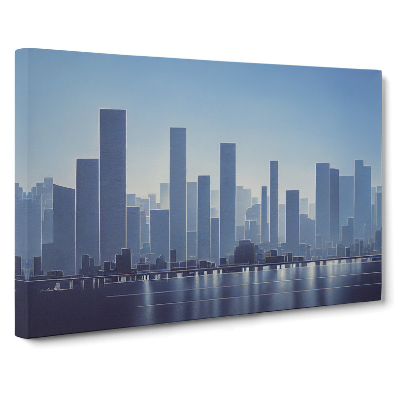 Amazing Skyscraper Skyline - Wrapped Canvas Print, 35cm H x 50cm W x 3cm D