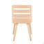 Chaise d'appoint Mid-Century moderne en bois naturel avec tissu crème-916619415