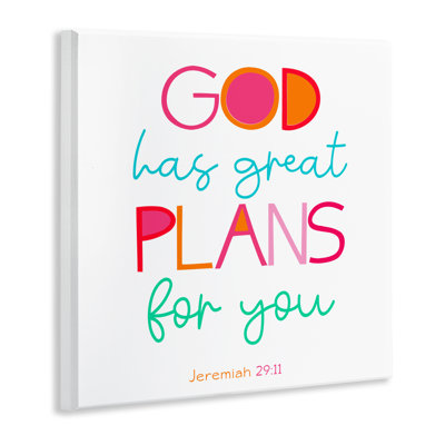 Whimsical God's Plans For You Wall Plaque, design by SD Graphics Studio