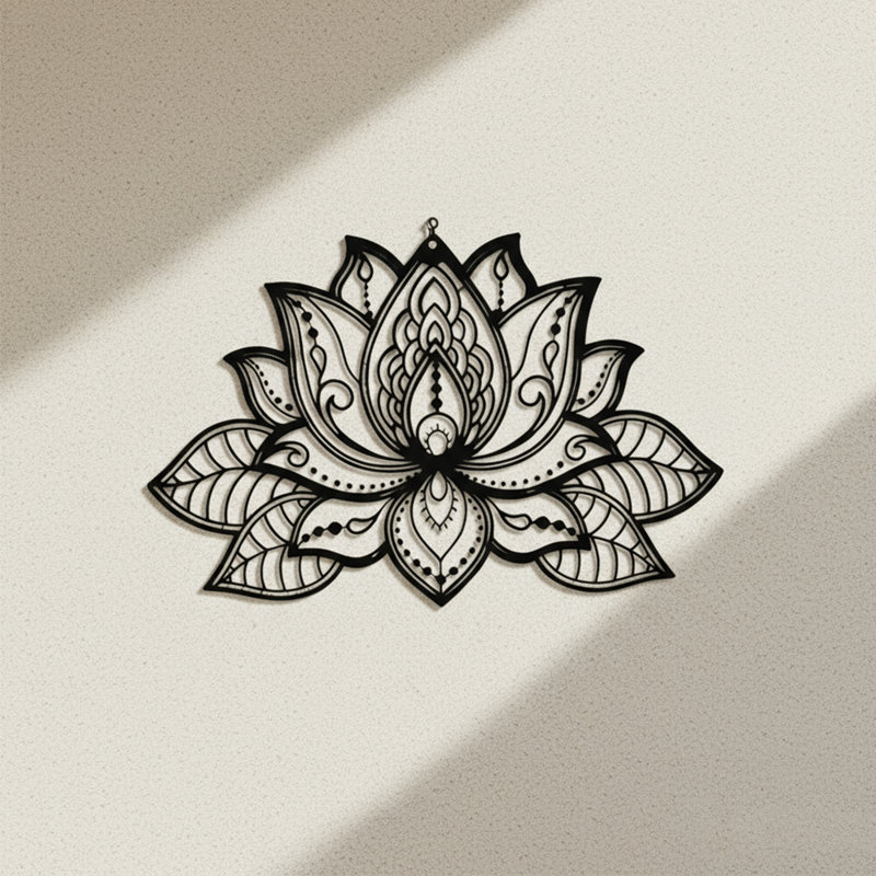 3d Metal Lotus Wall Art