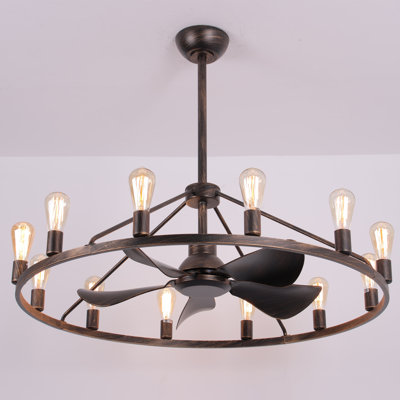 Ventilateur de lustre à roulettes de 41 pouces