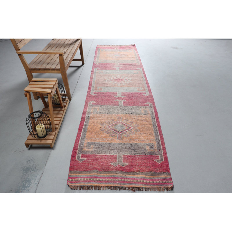 Tapis de couloir vintage rose Herki - rose