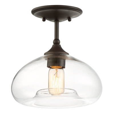 Plafonnier 1 lumière Lani en bronze huilé