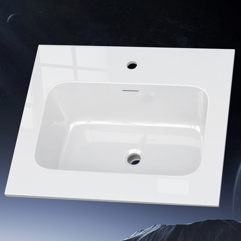 24 po X P 22 po D Comptoir de meuble-lavabo simple en marbre