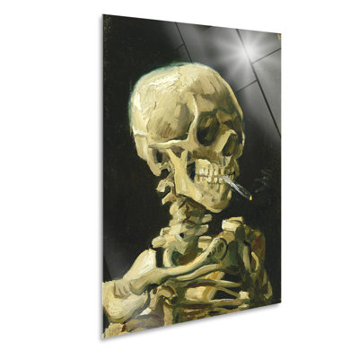 Head Of A Skeleton With A Cigarette by Vincent Van Gogh - No Frame Painting on Plastic / Acrylic