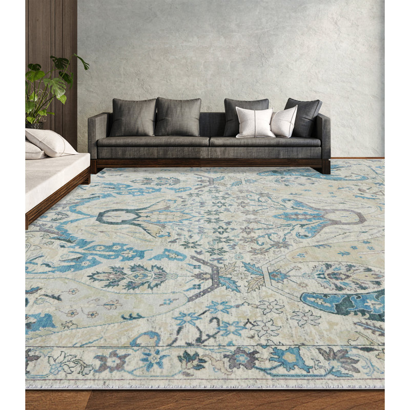 Hand Knotted Wool Oriental Indoor Rug, Rectangle 8' x 10'