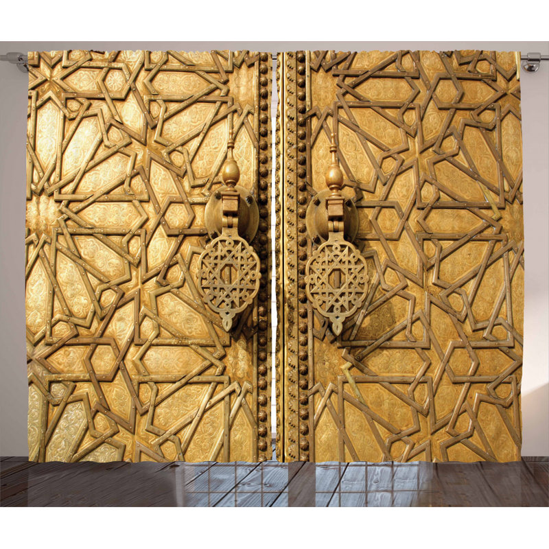 Moroccan Semi-Sheer Rod Pocket Curtain Panels, 54" x 84"