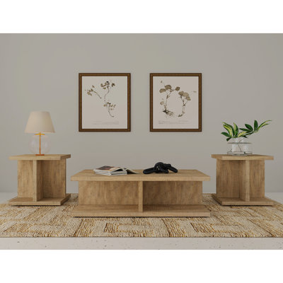 Ensemble de table basse et de table de bout 3 pièces Metron Mango