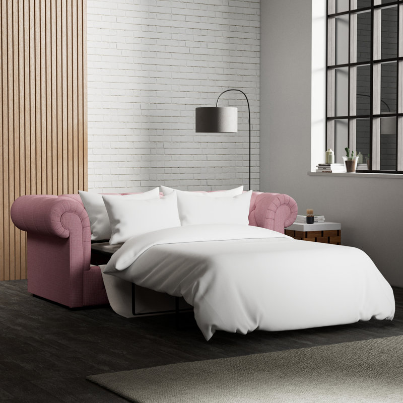 Ellrich 3 Seater Sofa Bed, Pink