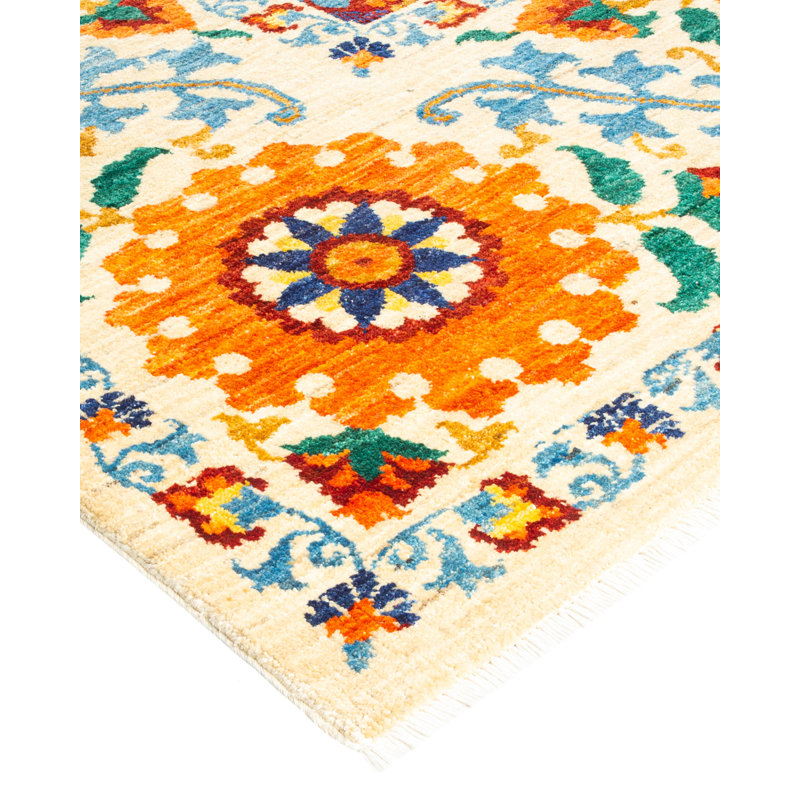 Suzani One-of-a-Kind 6' 2" X 9' 4" Hand Knotted Area Rug