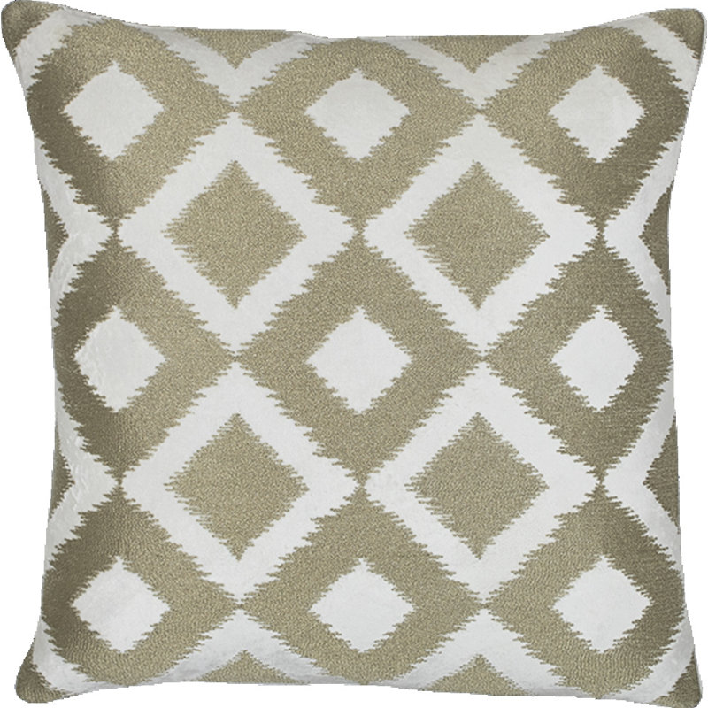 Square Pillow Cover & Insert, Cream/Gold