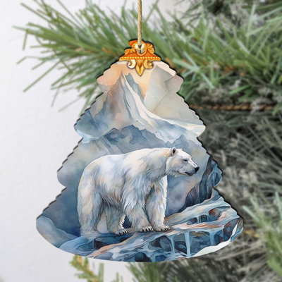 Ornement en forme d'arbre de Noël Frost Crest Bear