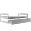 Lit plateforme simple avec deux tiroirs, gris-2133532019
