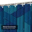 Rideau de douche à motif géométrique noir avec 12 crochets Blue Line-1681122605