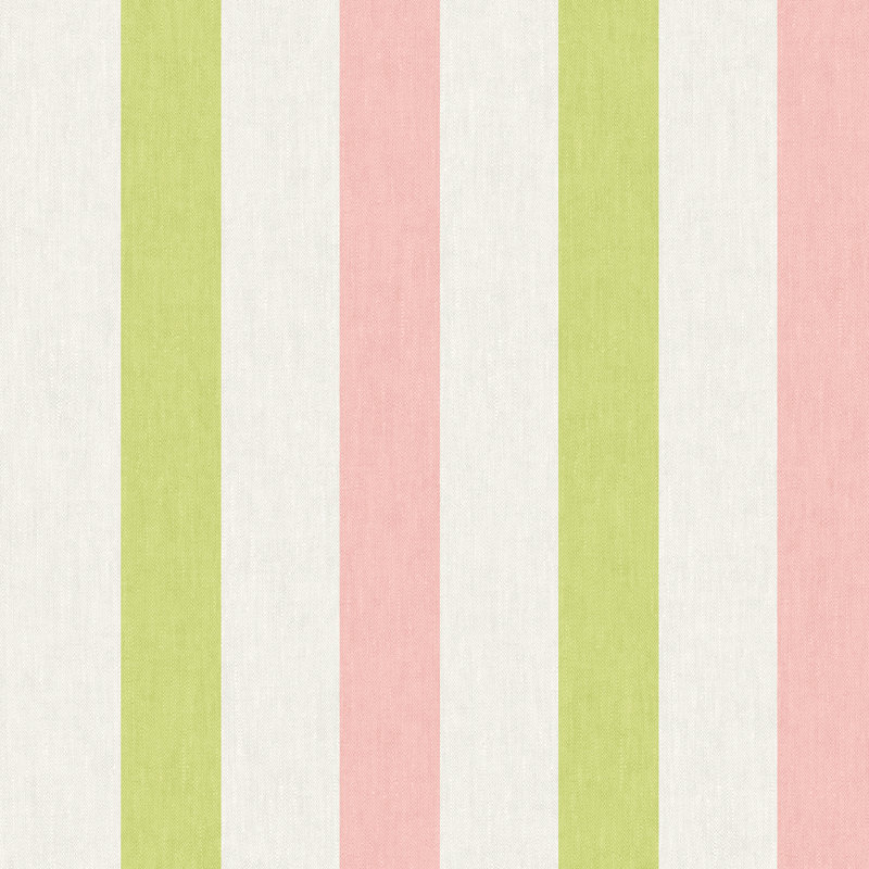 Joules Multi Stripe Green/Blue Wallpaper, Pink