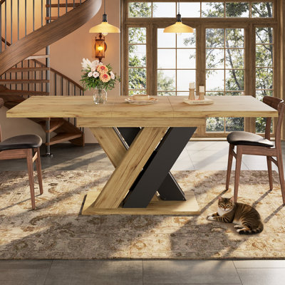 Extendable Metal Base Dining Table