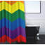 Rideau de douche en polyester à chevrons-793517275