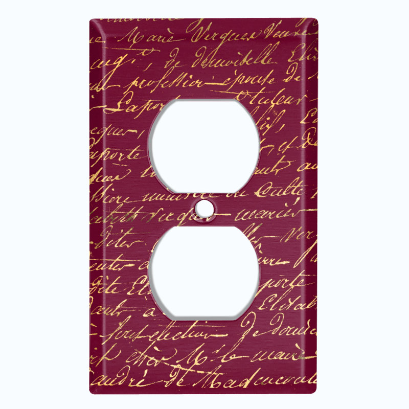 Patterned 1 - Gang Toggle Light Switch Standard Wall Plate