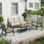 Structure noire / coussin kaki