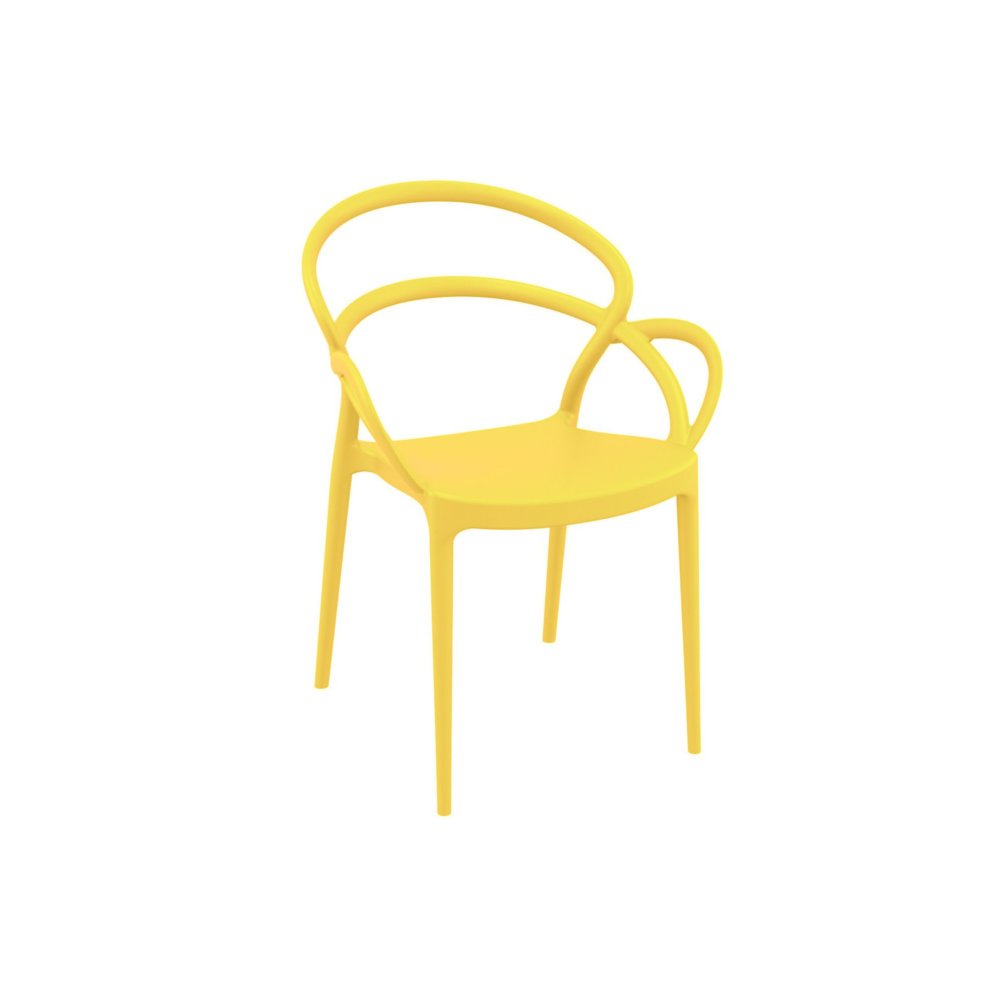 Farrah Mila Armchair 2 Person Seating Set, Yellow