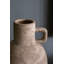 Vase décoratif en terre cuite 6,5 x 6,5 x 10 po avec finition grise vieillie