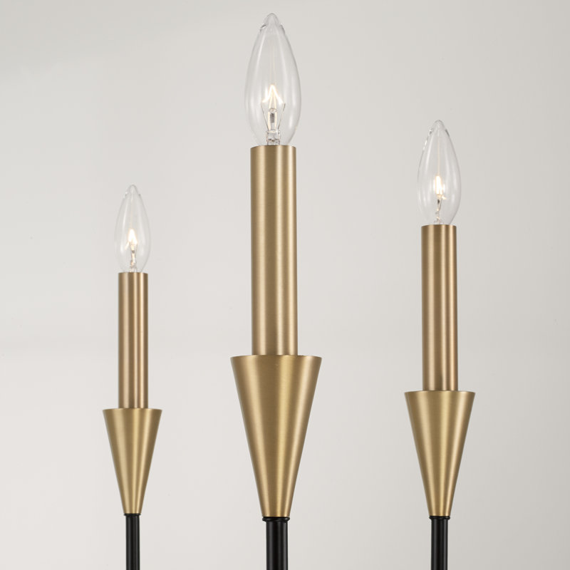 Lustre classique / traditionnel à 6 lumières à intensité variable Avant