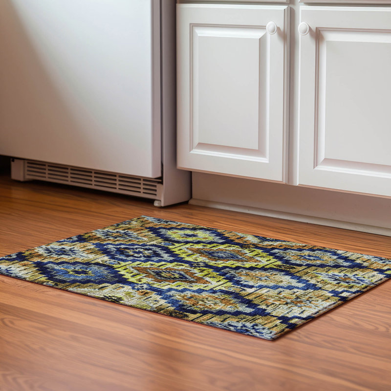 Premium Machine Washable Farolt AMF1891 Aztec Rug, Rectangle 1'8" x 2'6"