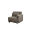 Chaise d'angle modulaire en lin brun de 39 po, conception fonctionnelle 5 po en lin, plancher de 2 po, conception pratique