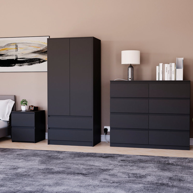 Cunha Piece Bedroom Set, Black