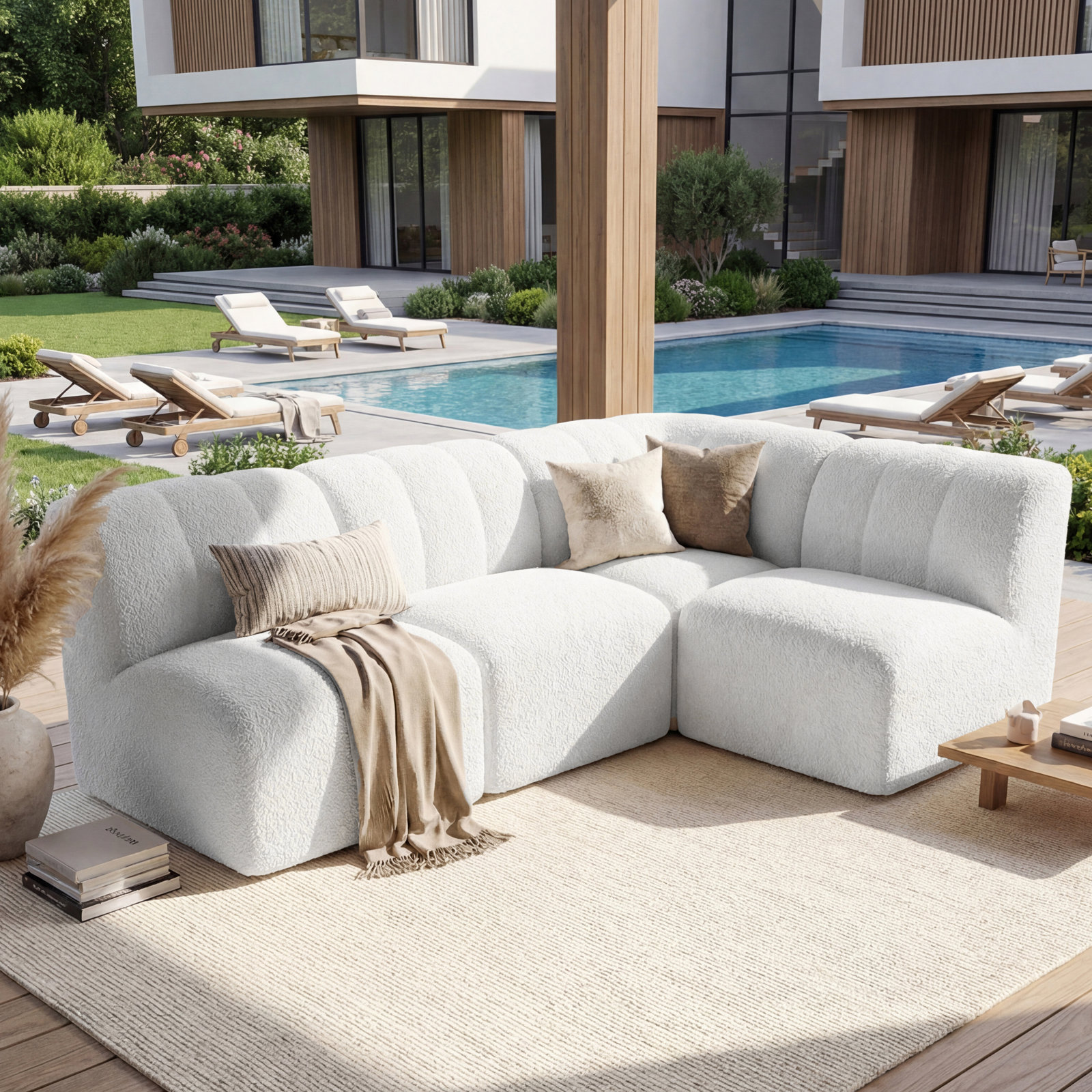 Praia 96" Sunbrella® Patio Sectional, No