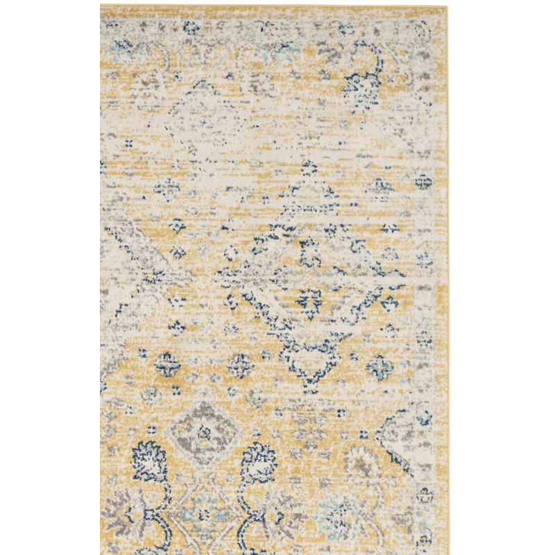 Gourdine Performance Geometric Rug, Square 6'7"