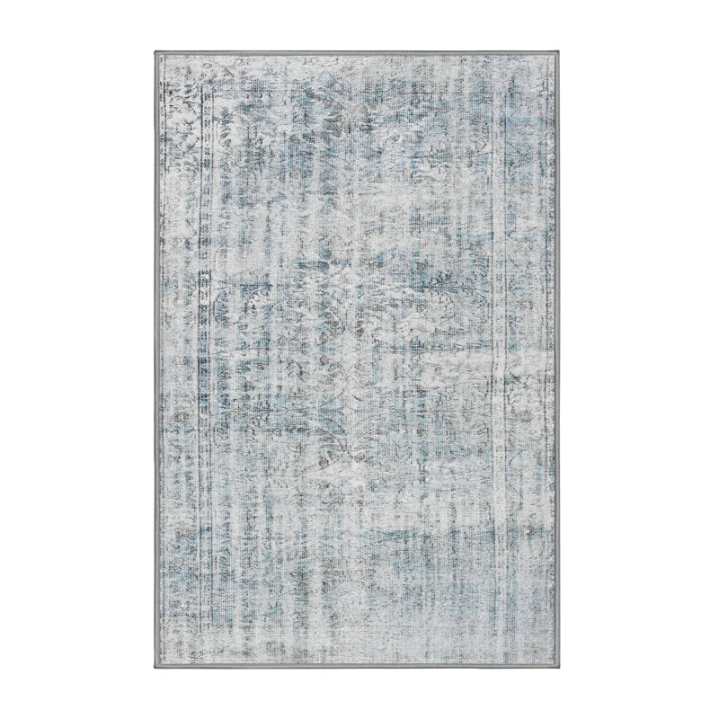 Tapis gris zone contemporaine, Rectangle 5 pi x 7 pi