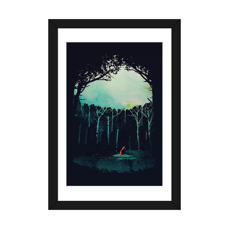 «deep, H 24 po x l 16 po x P 1 po, Papier d'art encadré noir