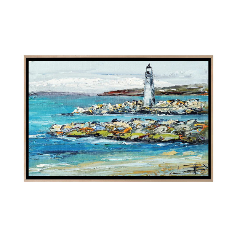 Twin Lakes Lighthouse, Santa Cruz California, 101.6 cm H x 152.4 cm W x 4.445 cm D, Natural Wood