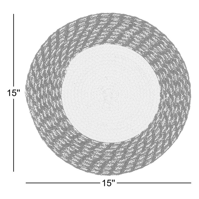 Ensemble de napperons en coton 4 pièces, Noir