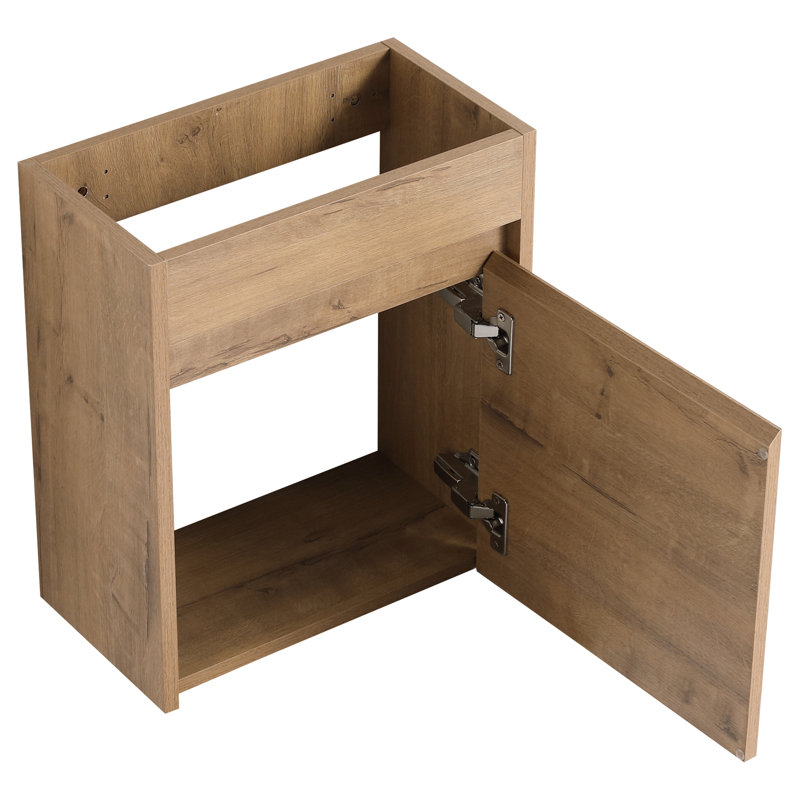 Meuble-lavabo suspendu avec portes à fermeture amortie, lavabo de 40 cm et étagère de rangement, design flottant pour salles de bain compactes, lavabo en céramique durable, style moderne et épuré, idéal pour les petits espaces.