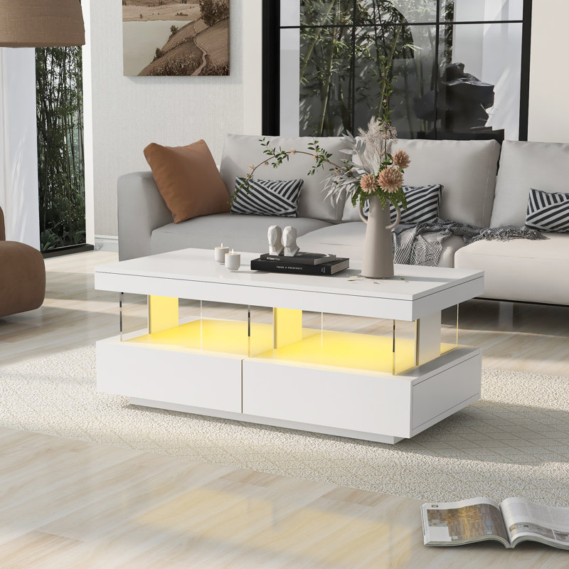 Carrelli Coffee Table with Storage, White