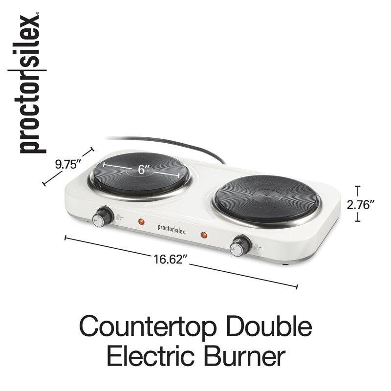 Proctor Silex® Countertop Double Electric Burner