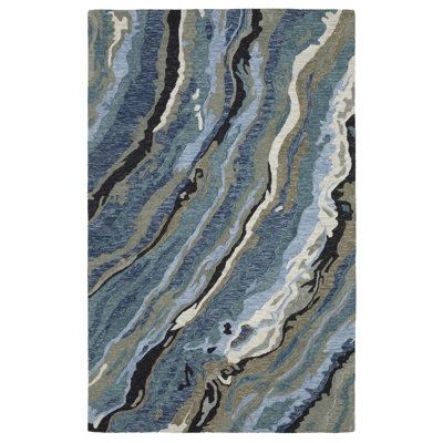 Tapis bleu / bleu sarcelle Roblyn