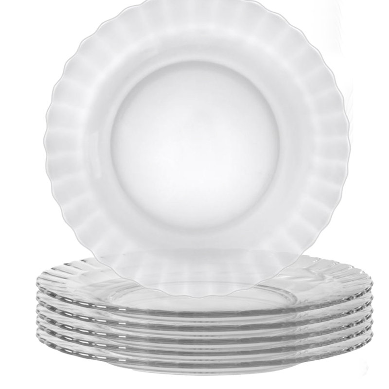Grandes assiettes transparentes 10,2 po