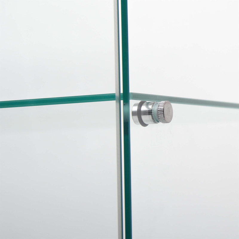 Vitrine à deux portes et 3 tablettes avec porte, Blanc